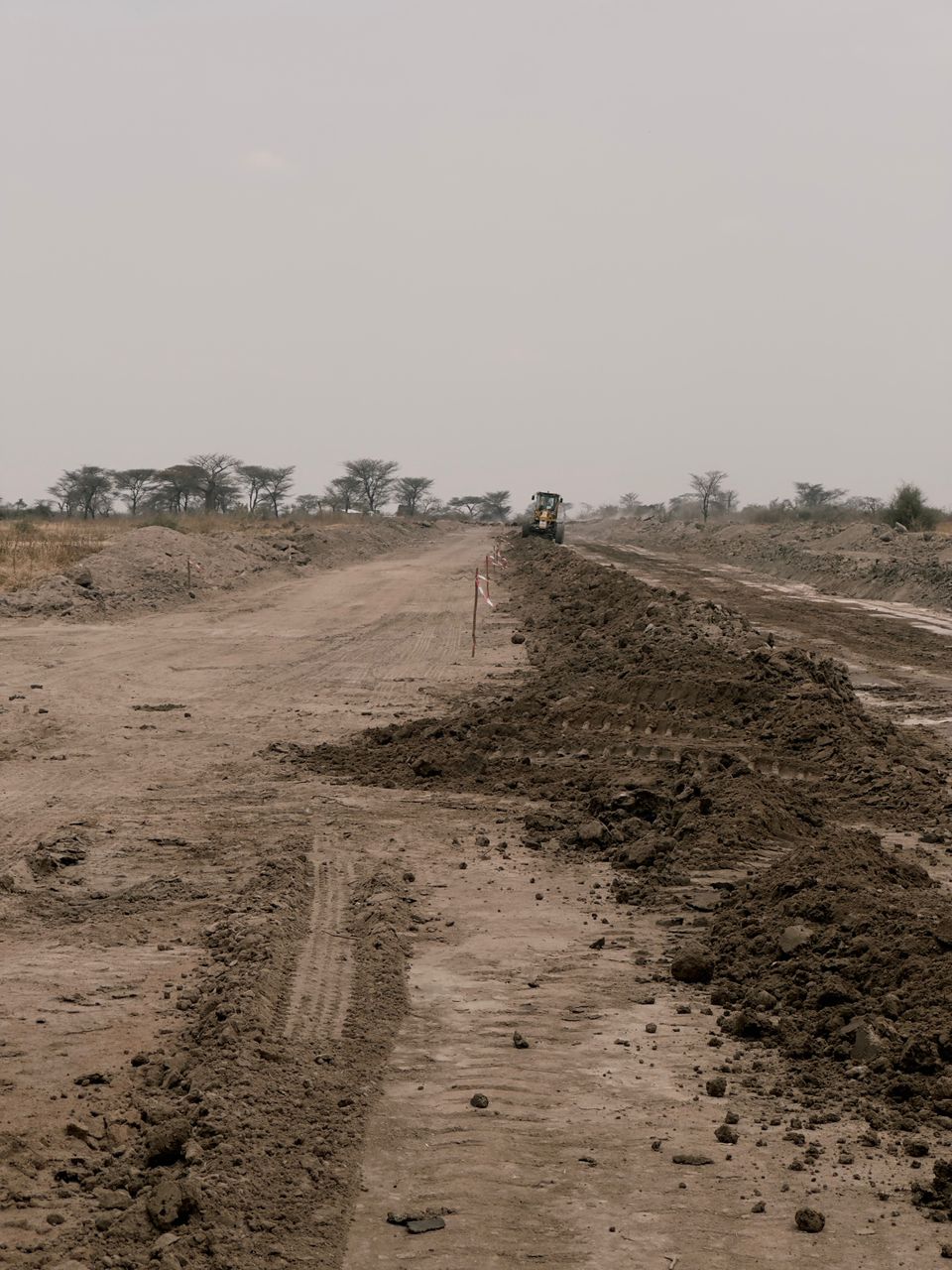 Access road formation and drainage