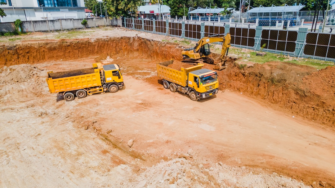 Raft foundation ground improvement layout