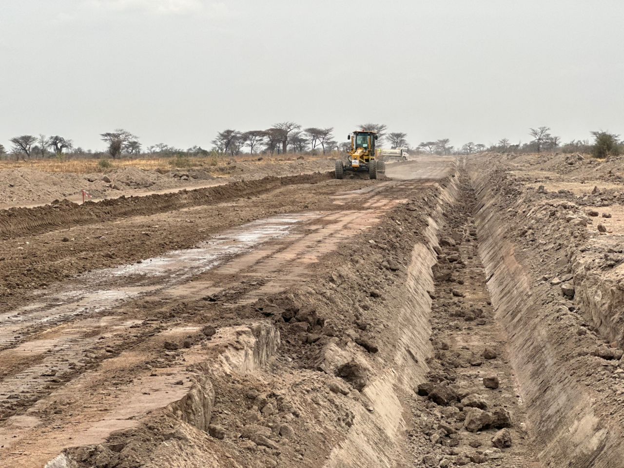 Canal lining preparation